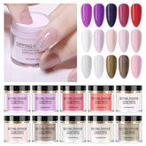 13pcs Nail Art Dipping Powder Kit Set Chrome Glitter Rub Pigment Dip Powder For Nail Tips Decoration Dipping Powder Set